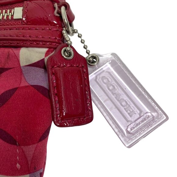 COACH Poppy Signature Wallet Pouch Bag 2 Tags PARTS ONLY - NO STRAP - FLAWs - Picture 3 of 14